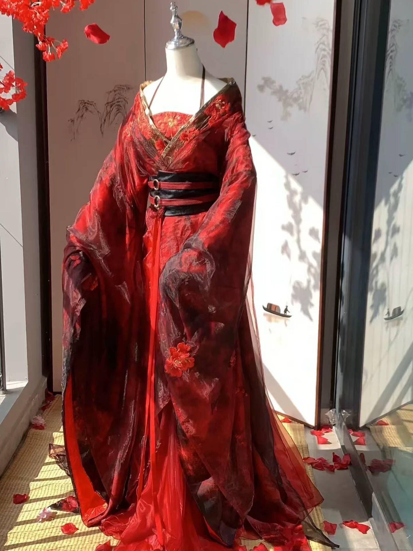 New Datura Red Hanfu Women Anc - огляд і ціна Embroidery Red