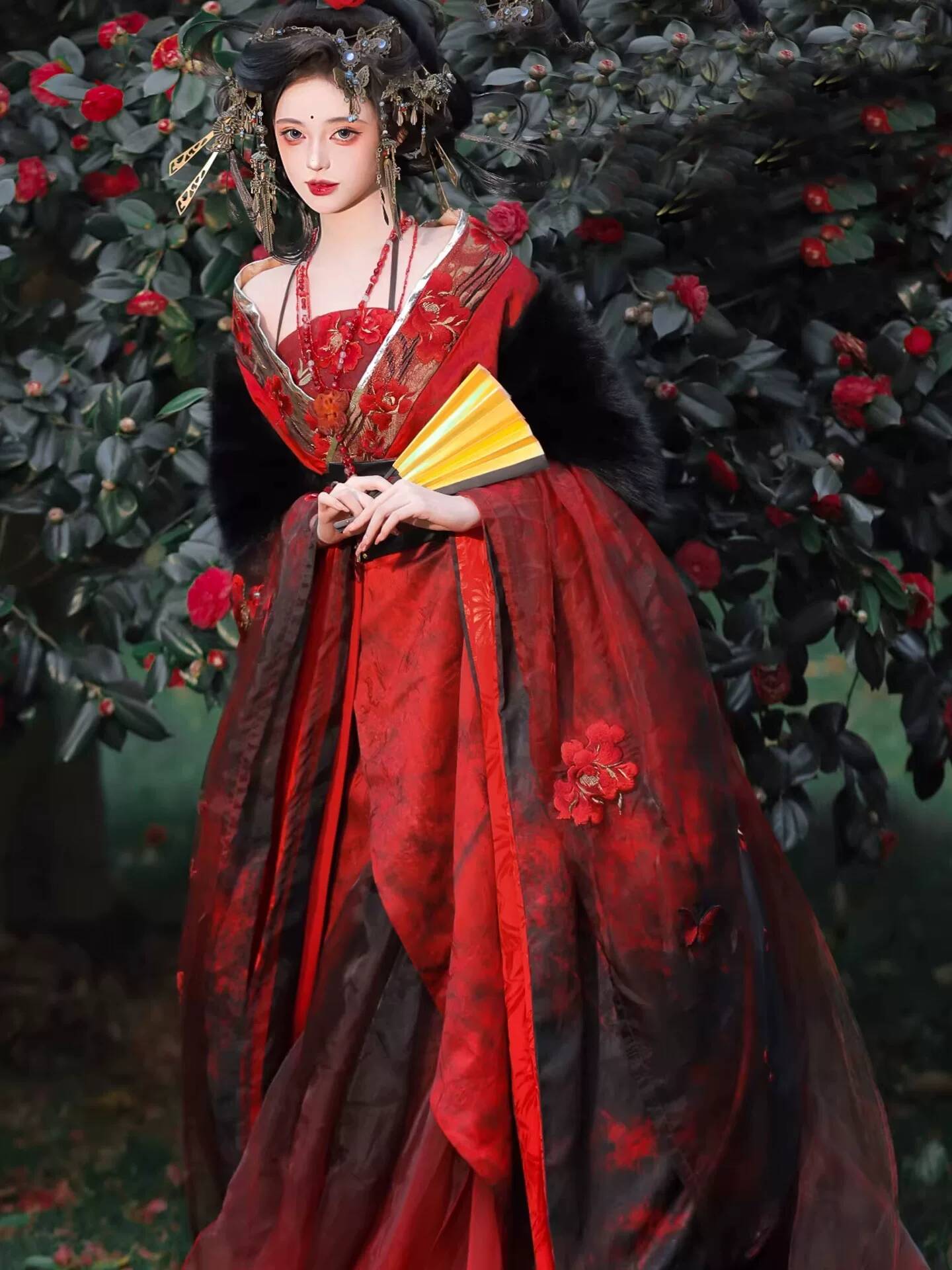 New Datura Red Hanfu Women Anc - огляд і ціна Embroidery Red