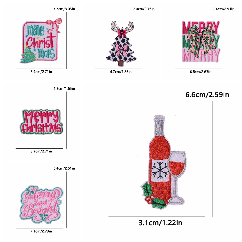 10PCS Christmas/Letter Embroid - огляд і ціна Embroidery Xmas