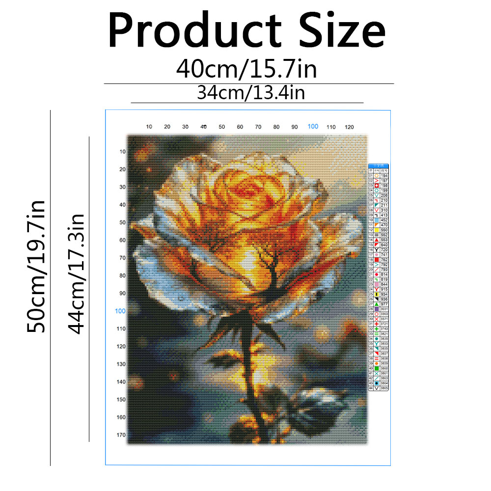 11CT Embroidery Kit Rose Flowe - огляд і ціна Embroidery Guide Paper