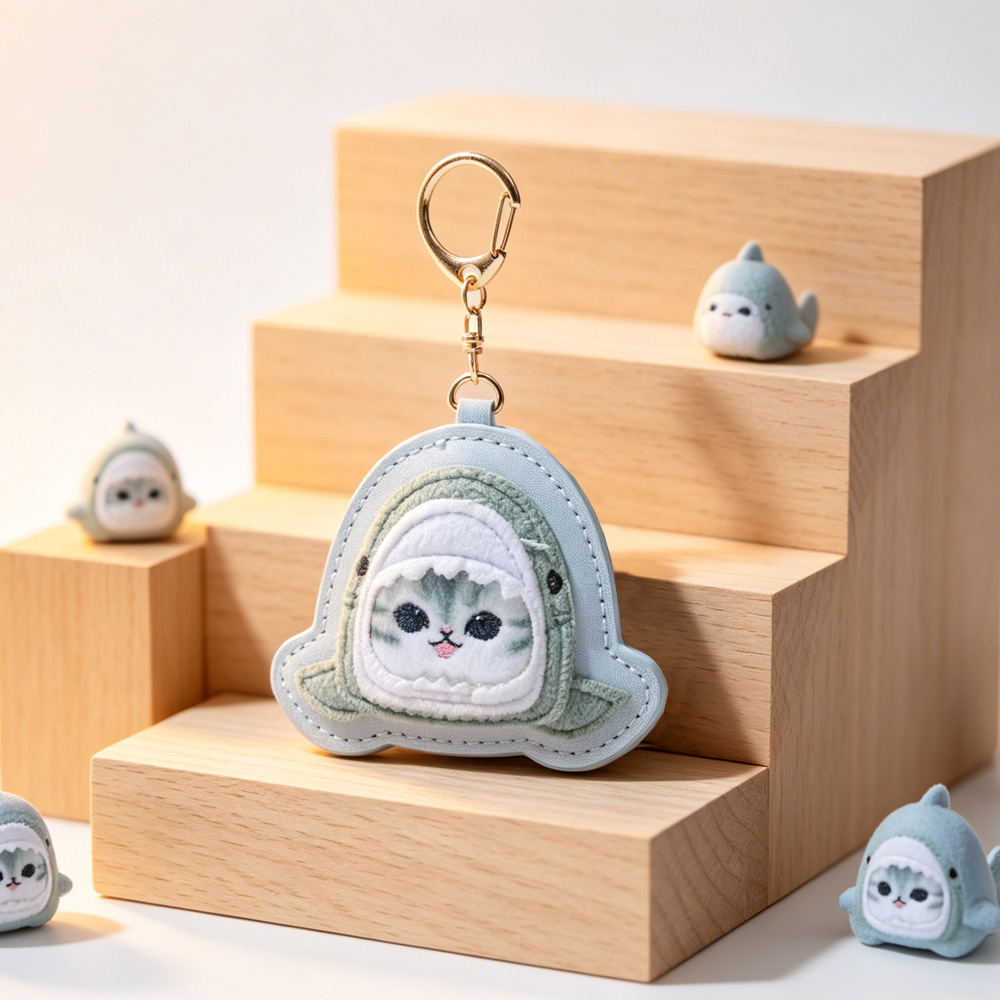 Cartoon Mofusand Shark Cat Lea - огляд і ціна Embroidery Gift Ideas