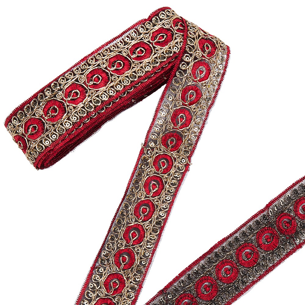 10 Yards 1.77 Inch Red Embroid - огляд і ціна Embroidery Red