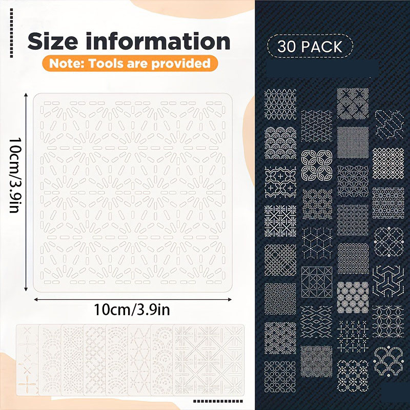 30Pcs Embroidery Templates DIY - огляд і ціна Embroidery Diy