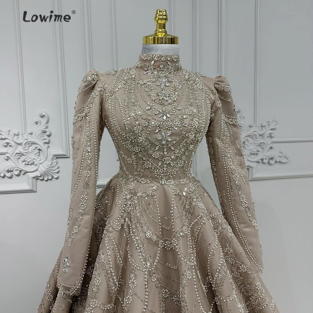 Retro Light Brown Muslim Eveni - огляд і ціна Embroidery Organza