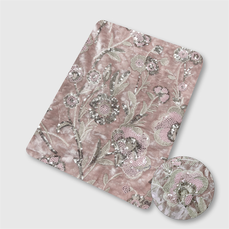 130cm Wide New Arrival Velvet  - огляд і ціна Embroidery Flower