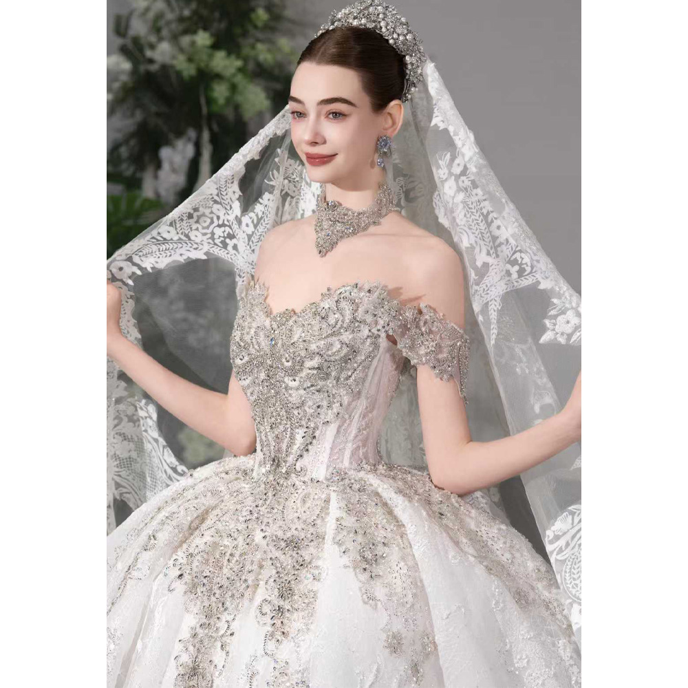 Luxury Off The Shoulder Sweeth - огляд і ціна Embroidery Organza
