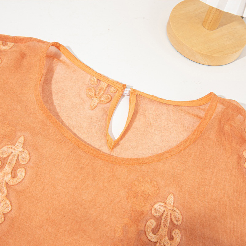 100% Mulberry Silk Women Long  - огляд і ціна Embroidery Blouse