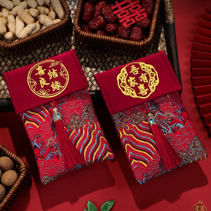 1Pcs Brocade Embroidery Fabric - огляд і ціна Embroidery Red