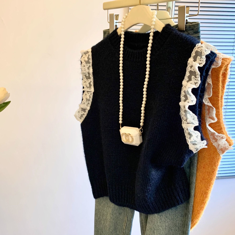 Retro Lace Splice Sleeveless K - огляд і ціна Embroidery Thread Yarn