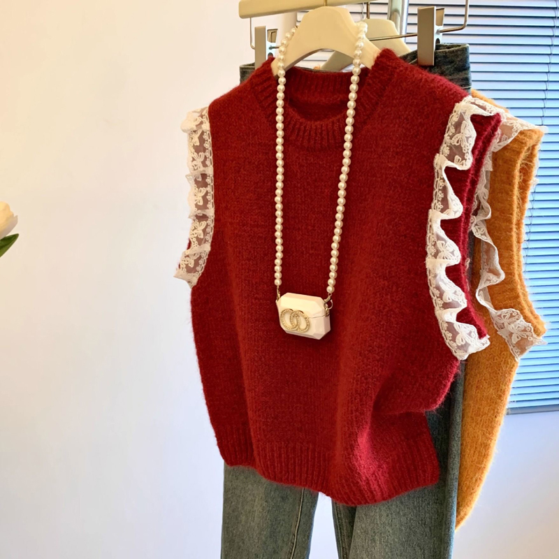 Retro Lace Splice Sleeveless K - огляд і ціна Embroidery Thread Yarn
