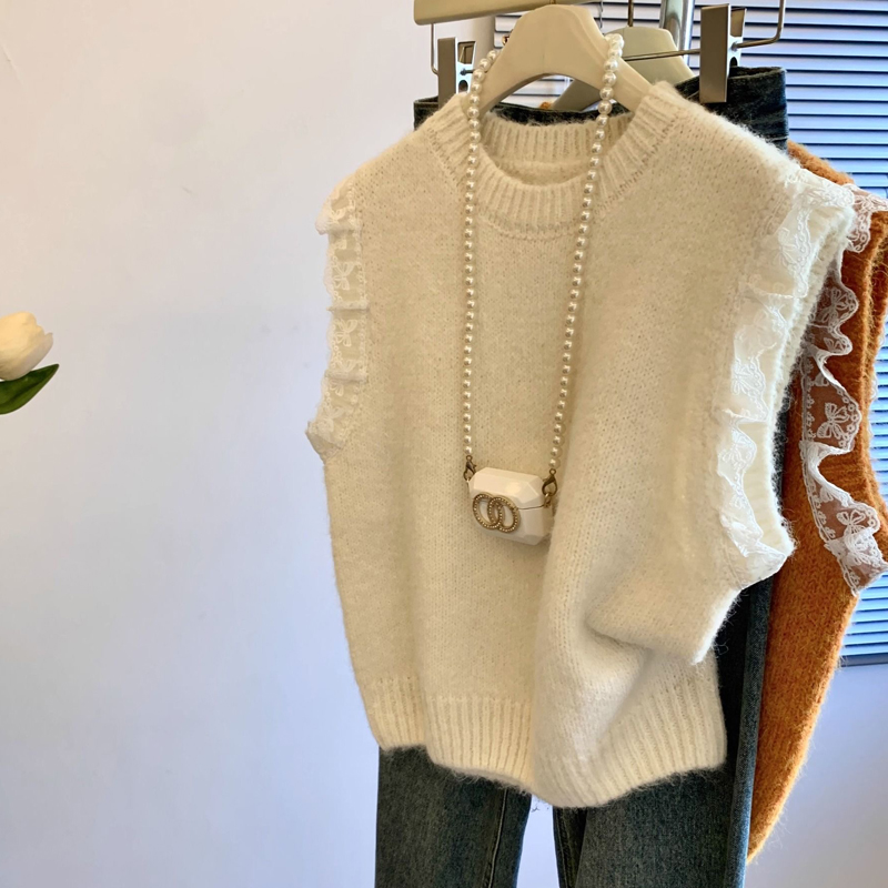 Retro Lace Splice Sleeveless K - огляд і ціна Embroidery Thread Yarn