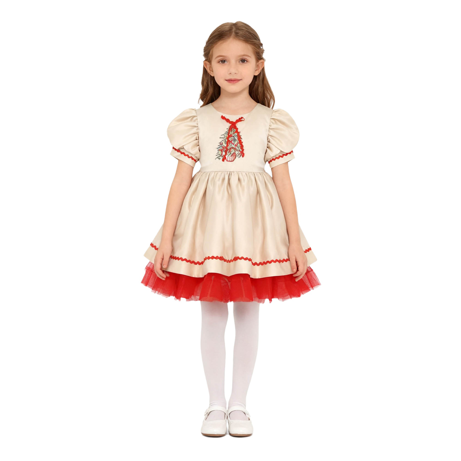 Kids Girls Christmas Santa Dre - огляд і ціна Embroidery Xmas