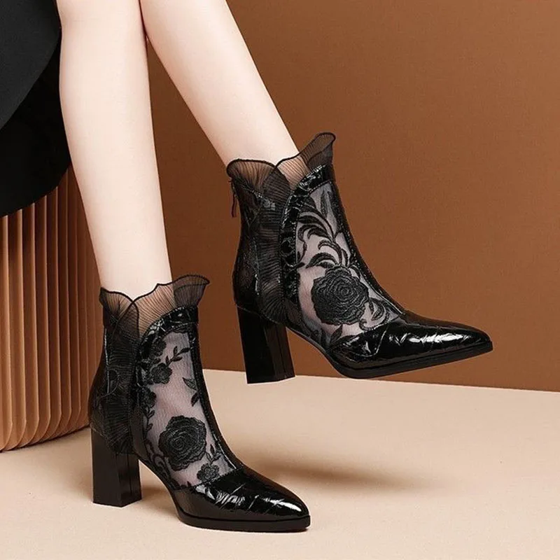 High Heels Women Sexy Embroide - огляд і ціна Embroidery Flower