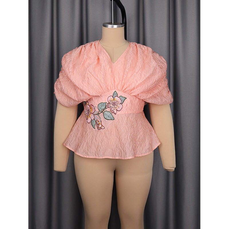 Slergiri Plus Size Floral Embr - огляд і ціна Embroidery Blouse