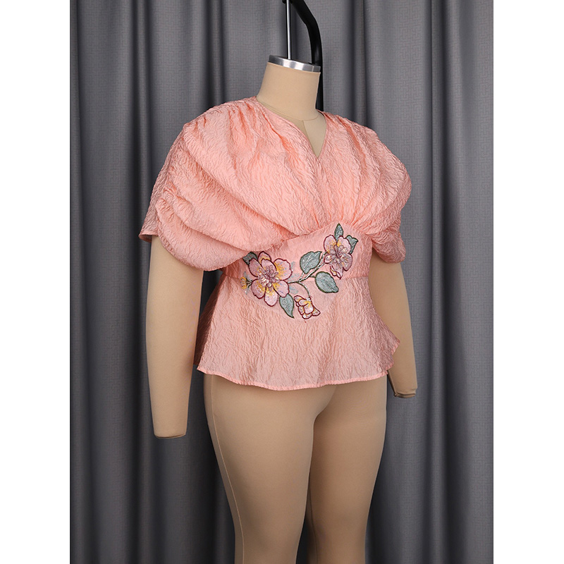 Slergiri Plus Size Floral Embr - огляд і ціна Embroidery Blouse