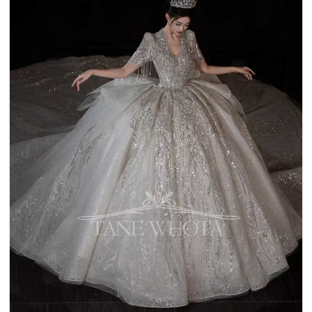 Luxury Scalloped Short Sleeve  - огляд і ціна Embroidery Organza