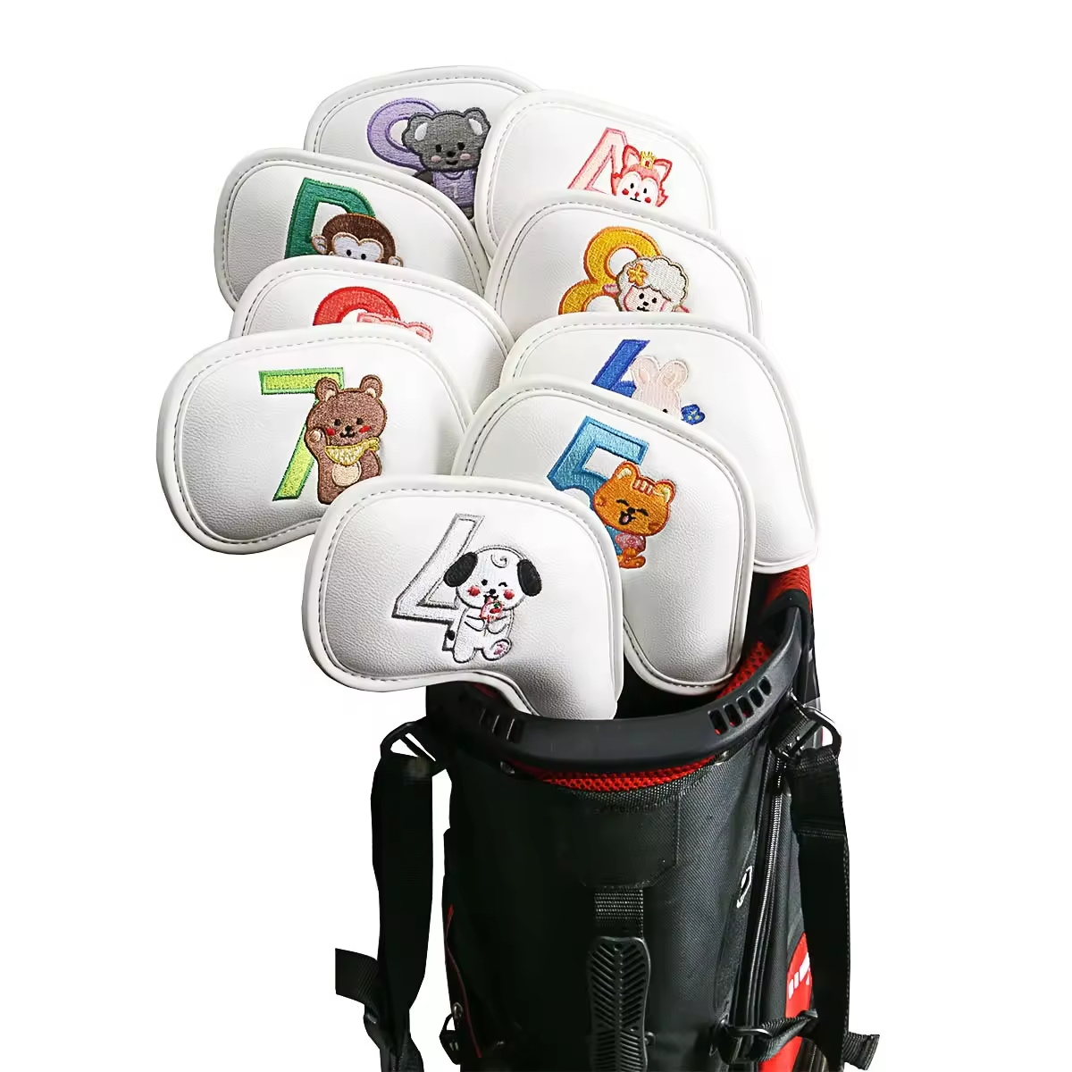 9Pcs Cute Cartoon Animal Golf  - огляд і ціна Embroidery Gift Ideas