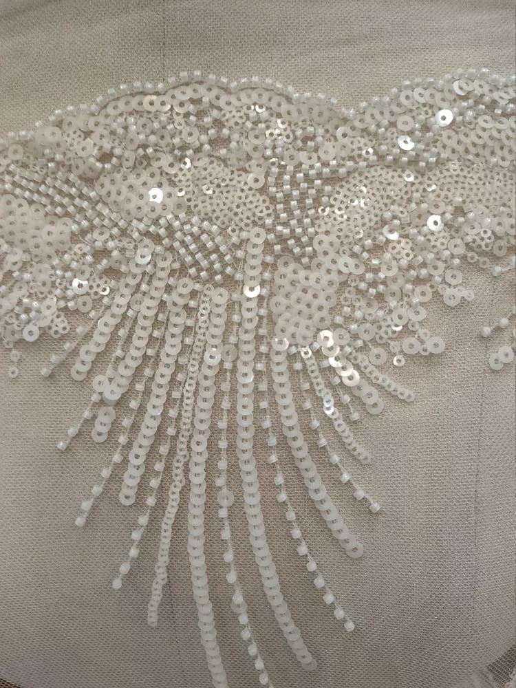 1yard Nail bead sequin flower  - огляд і ціна Embroidery Flower