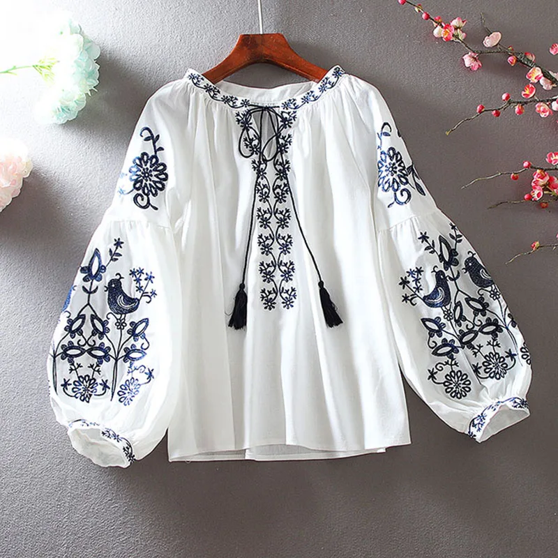 2026 Women's Retro Blouse Nati - огляд і ціна Embroidery Blouse
