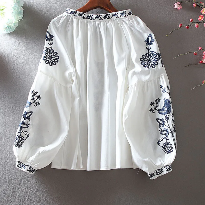 2026 Women's Retro Blouse Nati - огляд і ціна Embroidery Blouse