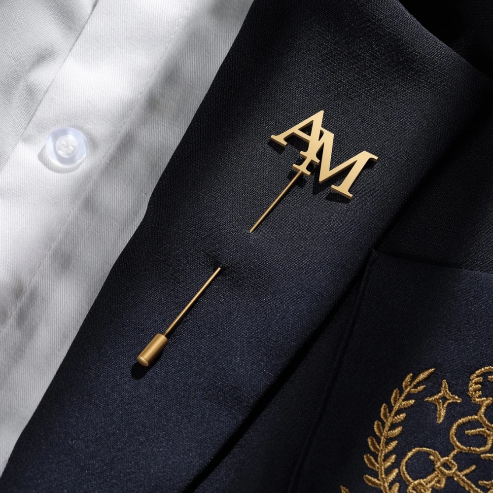 Custom Initials Brooch Men Sta - огляд і ціна Embroidery Name