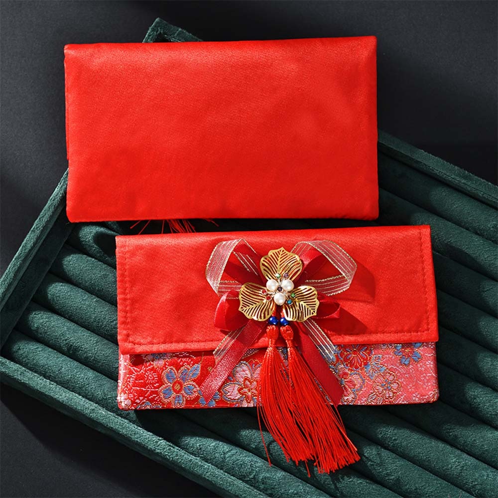 New Year Blessing Words Brocad - огляд і ціна Embroidery Red