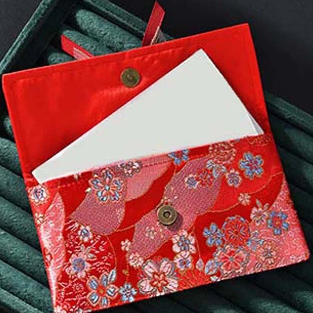 New Year Blessing Words Brocad - огляд і ціна Embroidery Red