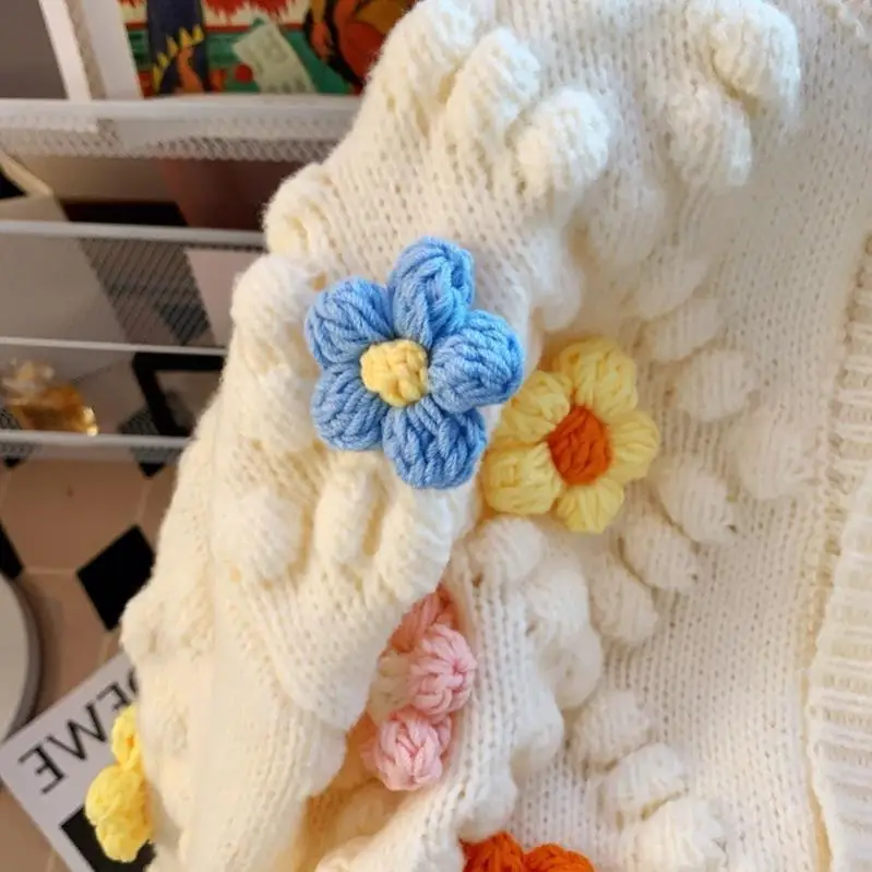 Kawaii Sweater 3D Flower Embro - огляд і ціна Embroidery Thread Yarn