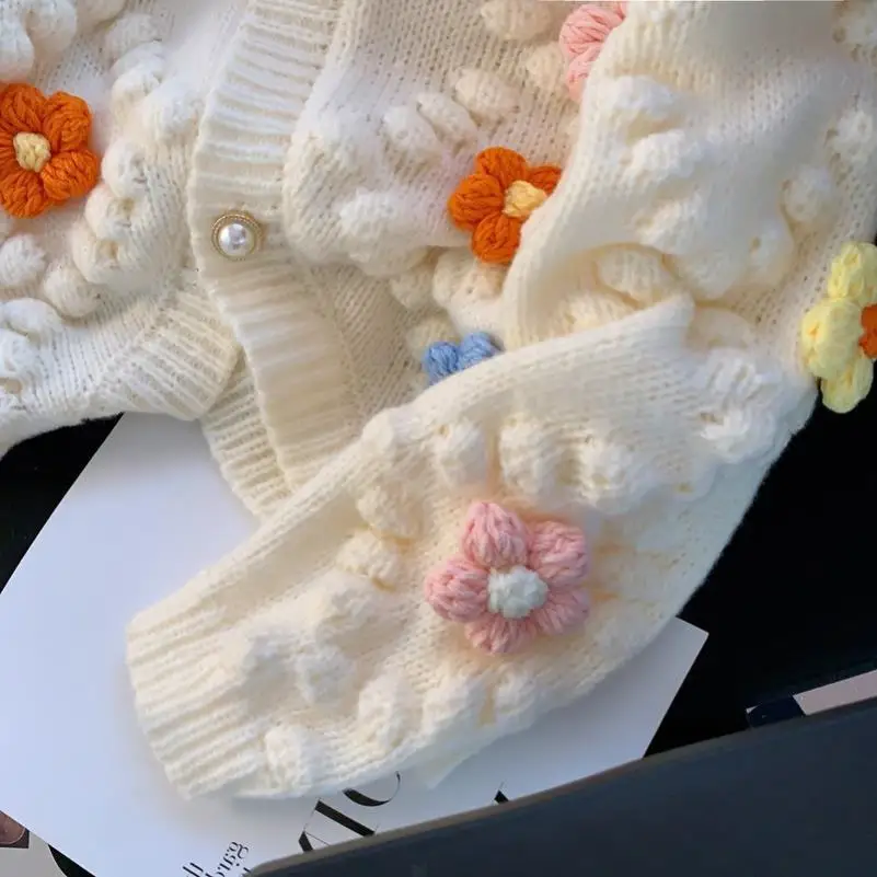 Kawaii Sweater 3D Flower Embro - огляд і ціна Embroidery Thread Yarn