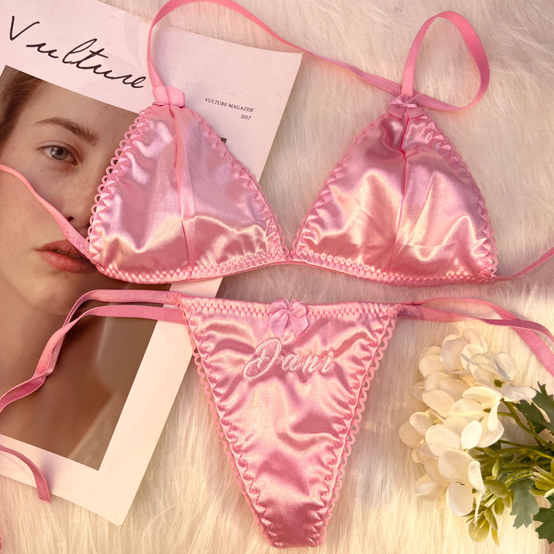 Custom Name Thongs Triangle Br - огляд і ціна Embroidery Name