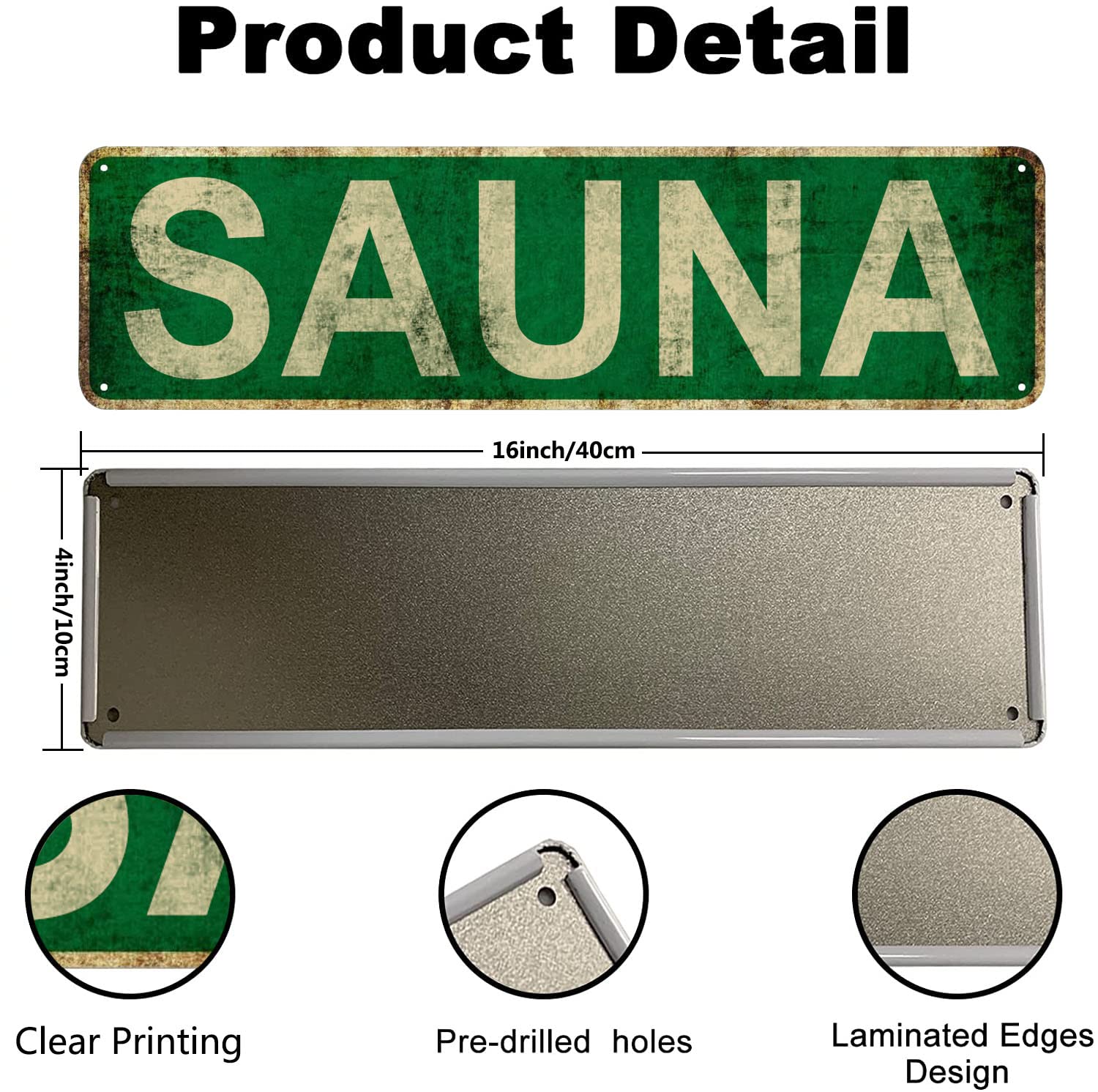 Sauna Slim Tin Sign Street Fun - огляд і ціна Embroidery Workshop