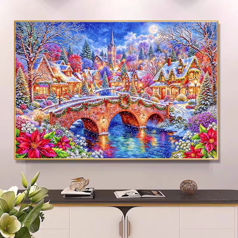 9ct 100x75cm Winter Church Emb - огляд і ціна Embroidery X Stitch