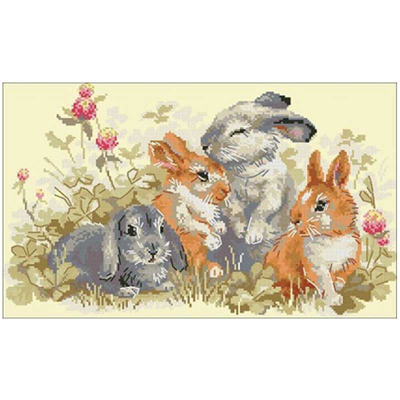 Four Little Rabbits Animals Pa - огляд і ціна Embroidery X Stitch