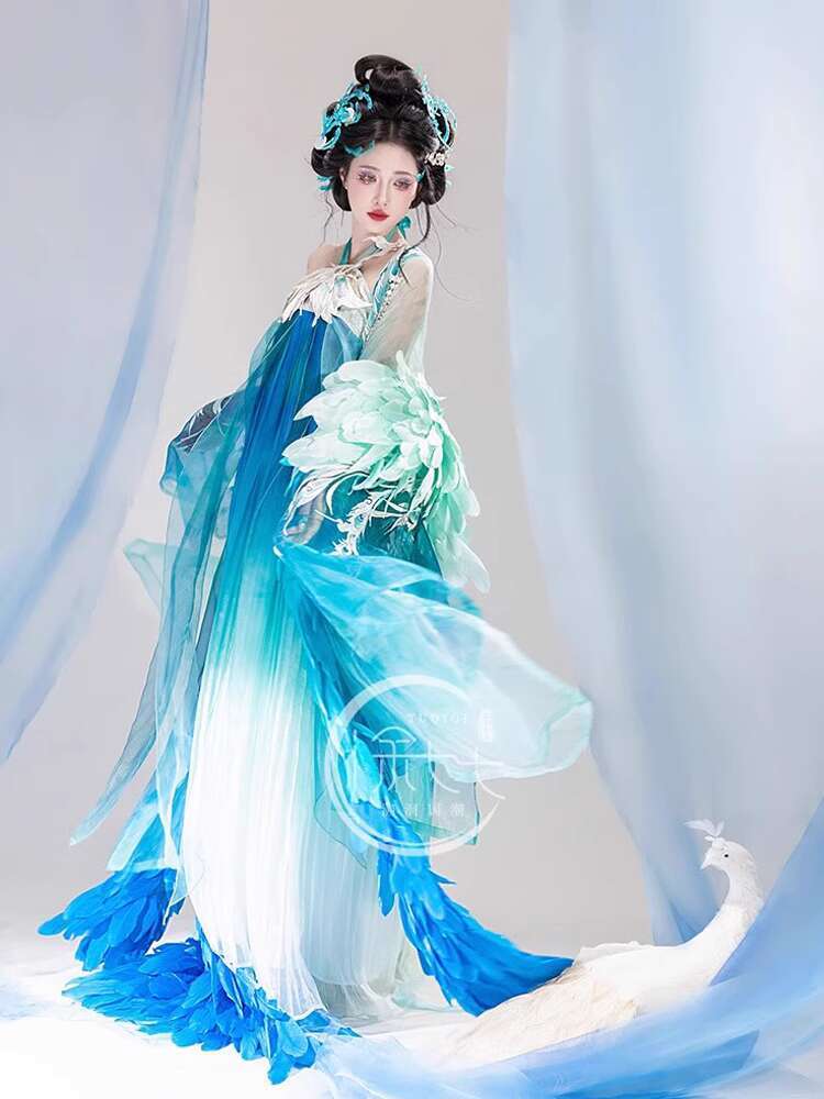 New Peacock Hanfu Womens fashi - огляд і ціна Embroidery Knit