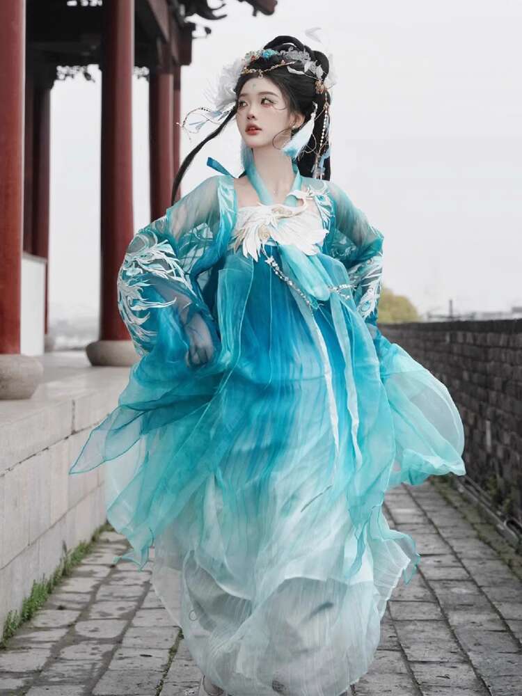 New Peacock Hanfu Womens fashi - огляд і ціна Embroidery Knit