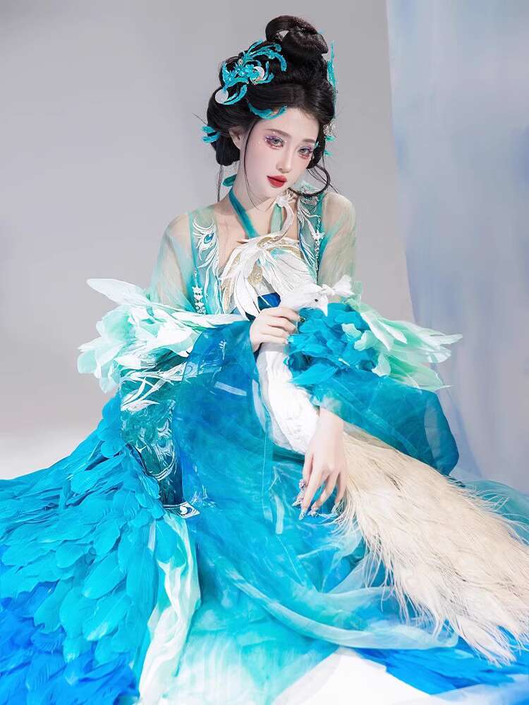 New Peacock Hanfu Womens fashi - огляд і ціна Embroidery Knit