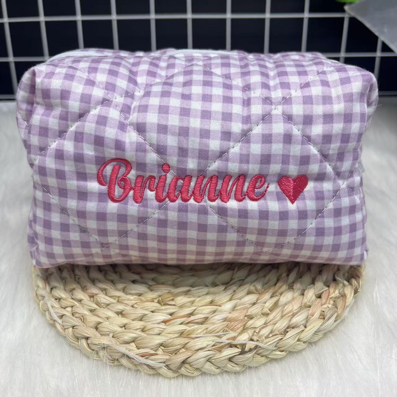 Large Capacity Striped Cosmeti - огляд і ціна Embroidery Name