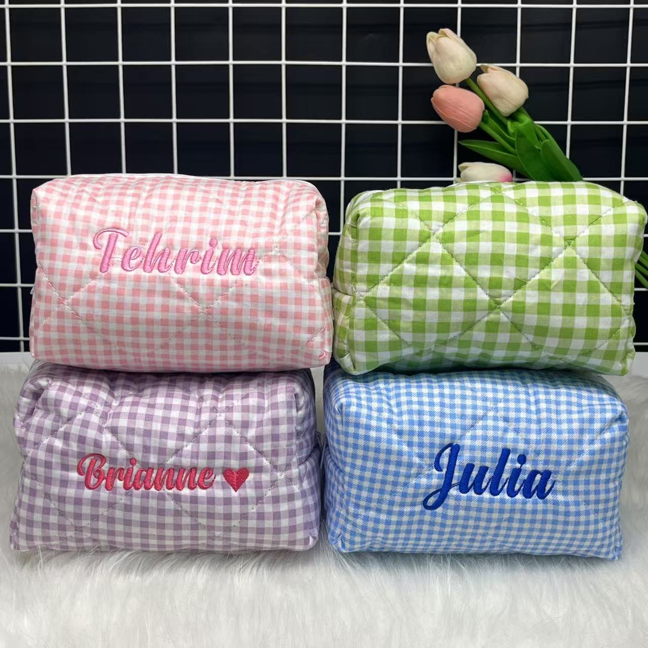 Large Capacity Striped Cosmeti - огляд і ціна Embroidery Name