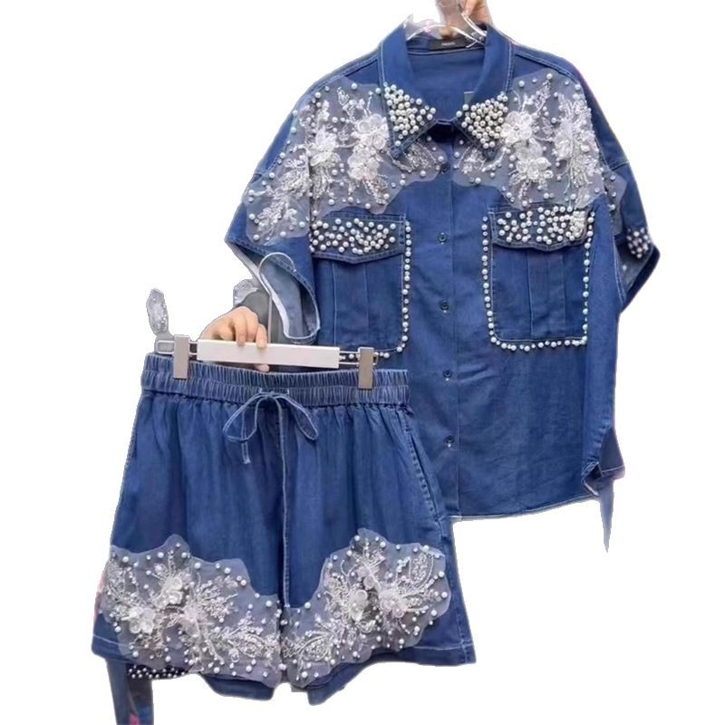 Women Diamonds Beaded Flowers  - огляд і ціна Embroidery Blouse