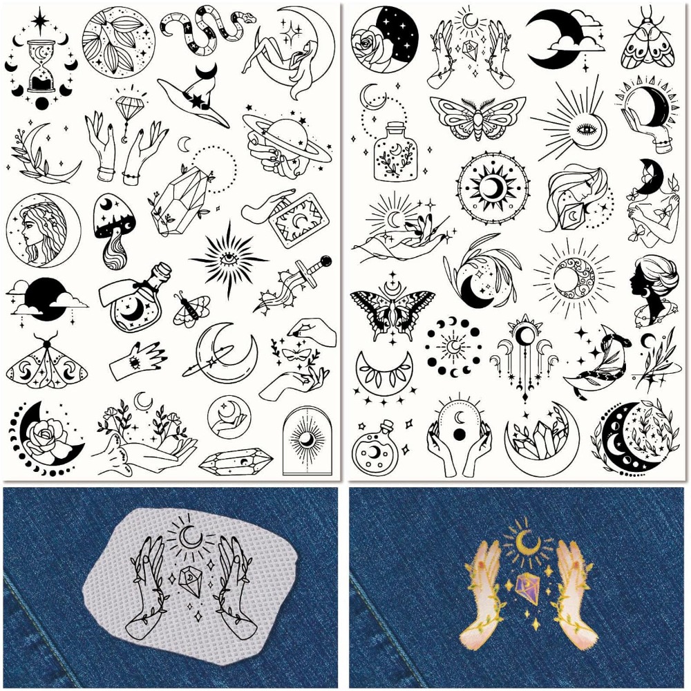 51Pcs Boho Moon Sun Water Solu - огляд і ціна Embroidery Motif