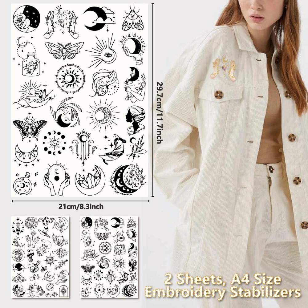 51Pcs Boho Moon Sun Water Solu - огляд і ціна Embroidery Motif